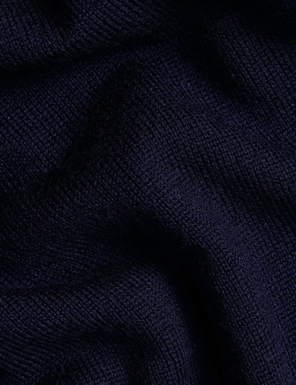 Pure Wool Funnel Neck Cardigan