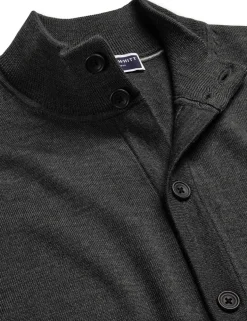 Pure Wool Funnel Neck Cardigan