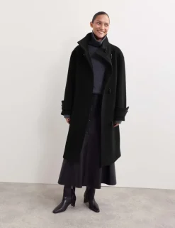 Pure Wool Funnel Neck Duffle Coat