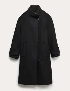 Pure Wool Funnel Neck Duffle Coat