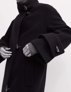 Pure Wool Funnel Neck Duffle Coat