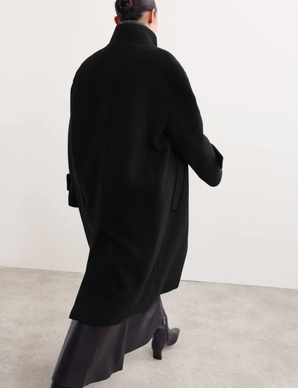 Pure Wool Funnel Neck Duffle Coat