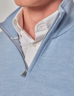 Pure Wool Half Zip Jumper