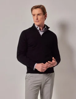 Pure Wool Half Zip Jumper