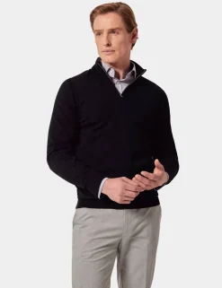 Pure Wool Half Zip Jumper
