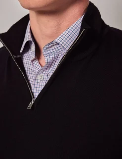 Pure Wool Half Zip Jumper