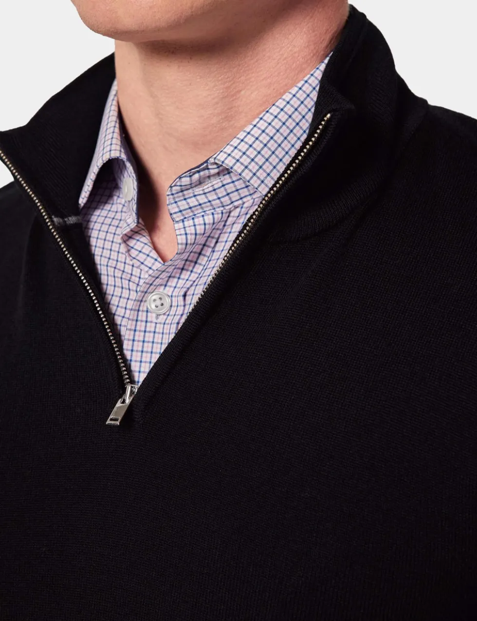 Pure Wool Half Zip Jumper