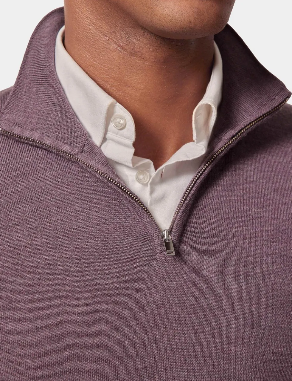 Pure Wool Half Zip Jumper