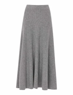 Pure Wool Midi A-Line Skirt