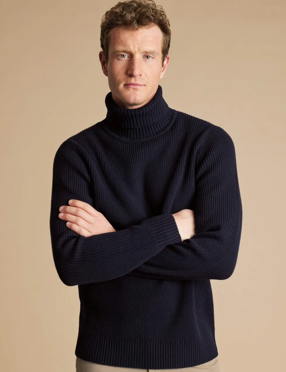 Pure Wool Relaxed Roll Neck Jumper