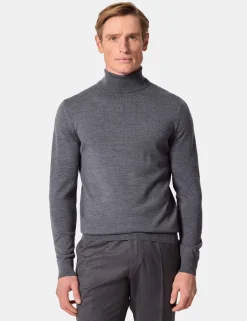 Pure Wool Roll Neck Jumper
