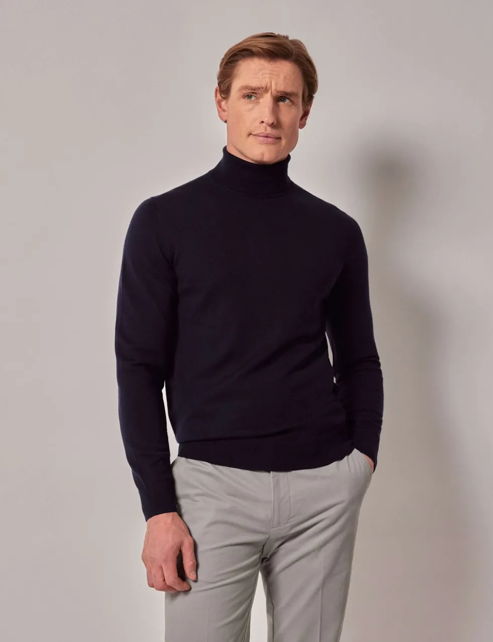 Pure Wool Roll Neck Jumper