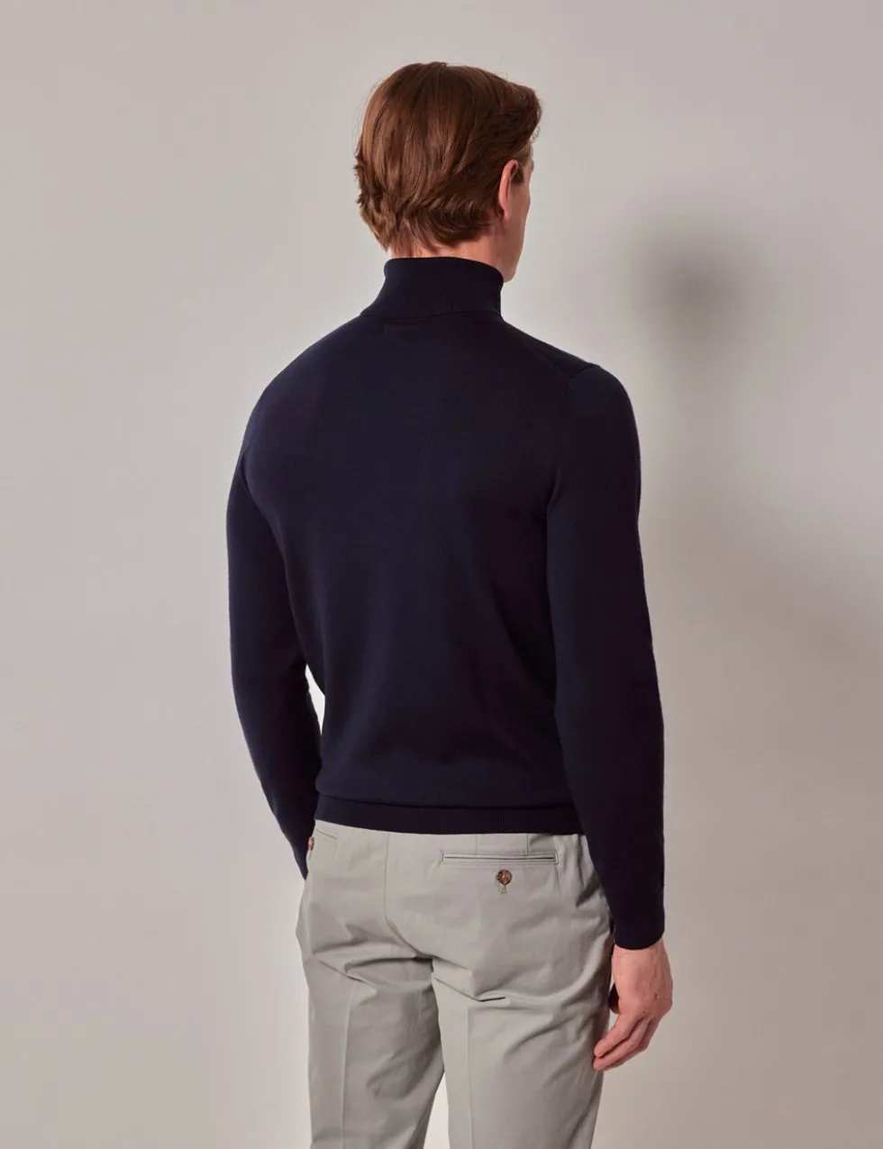 Pure Wool Roll Neck Jumper