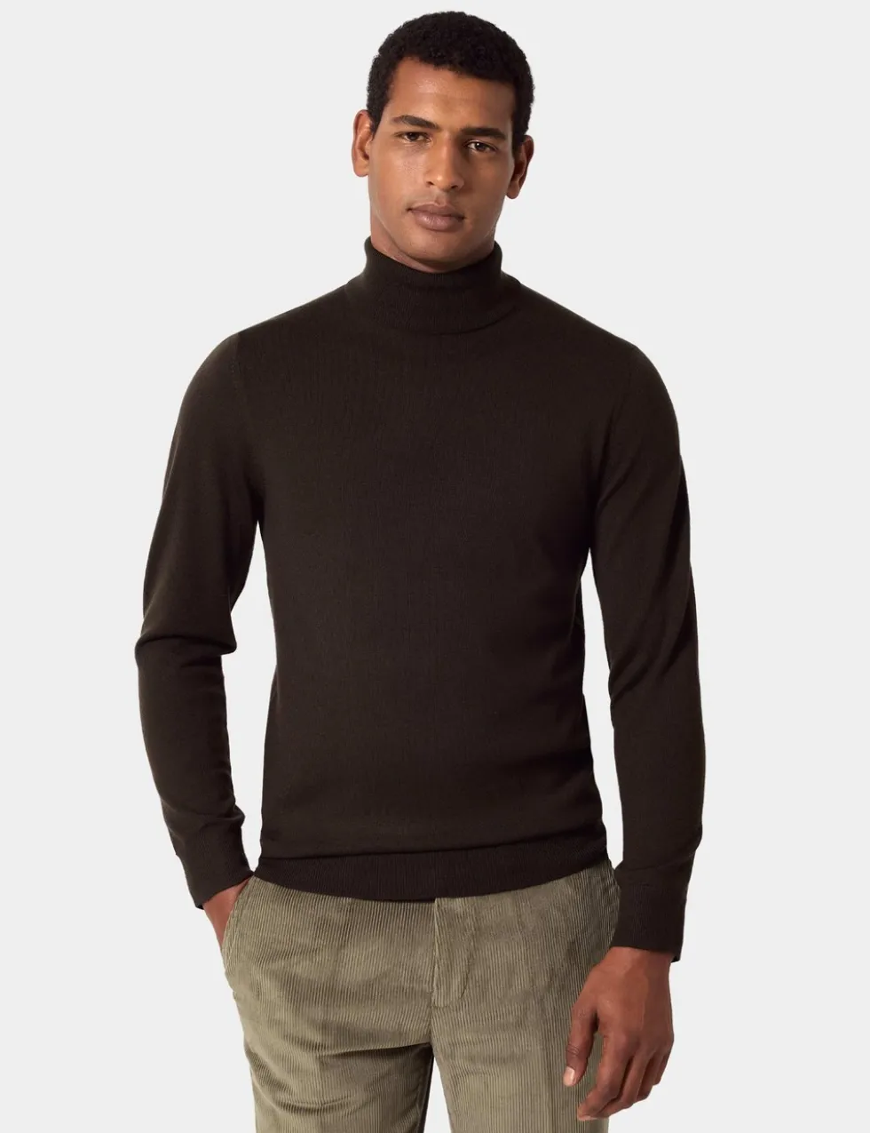 Pure Wool Roll Neck Jumper