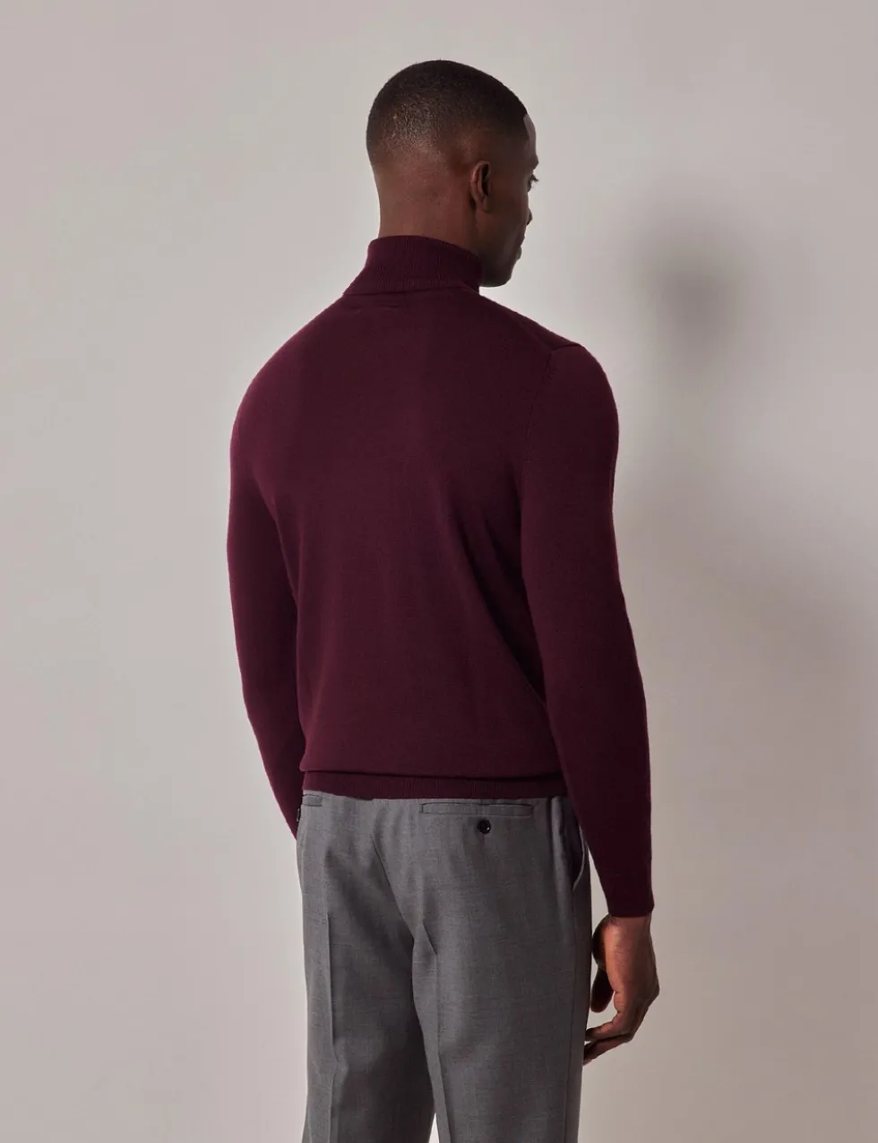 Pure Wool Roll Neck Jumper