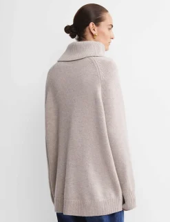 Pure Wool Roll Neck Relaxed Jumper