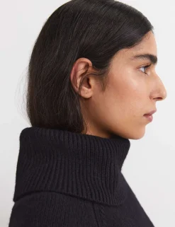 Pure Wool Roll Neck Relaxed Jumper
