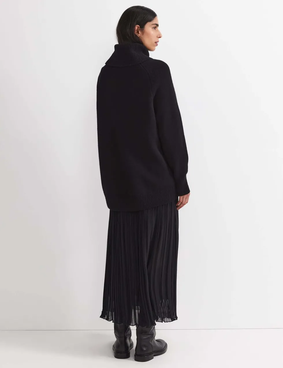 Pure Wool Roll Neck Relaxed Jumper