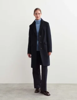 Pure Wool Single Breasted Boyfriend Coat