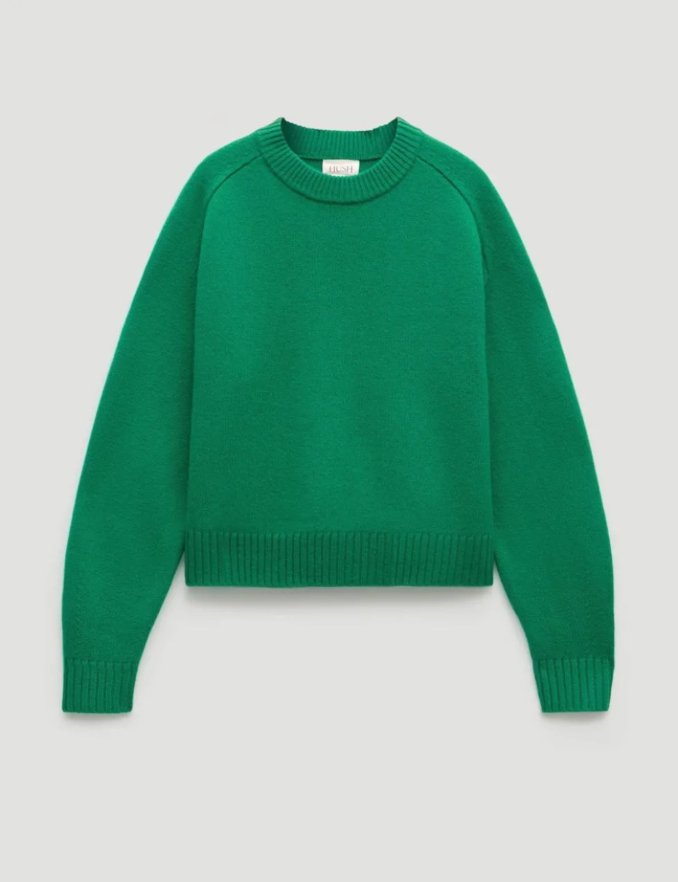 Pure Wool Textured Crew Neck Jumper