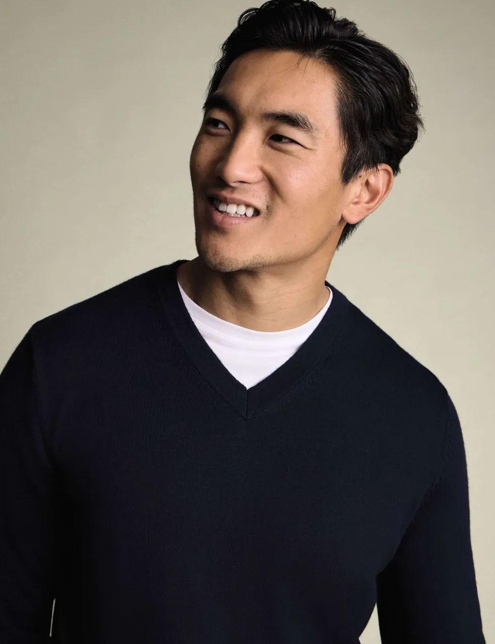 Pure Wool V-Neck Jumper