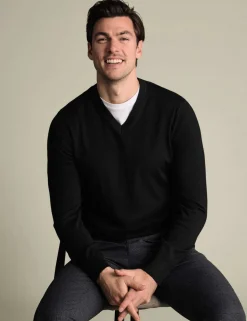 Pure Wool V-Neck Jumper