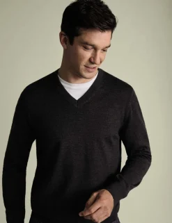 Pure Wool V-Neck Jumper