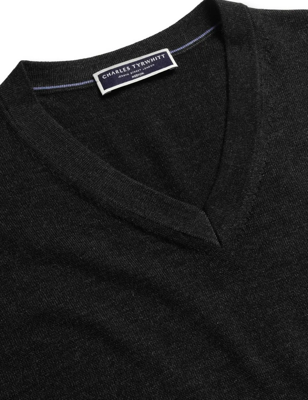 Pure Wool V-Neck Jumper