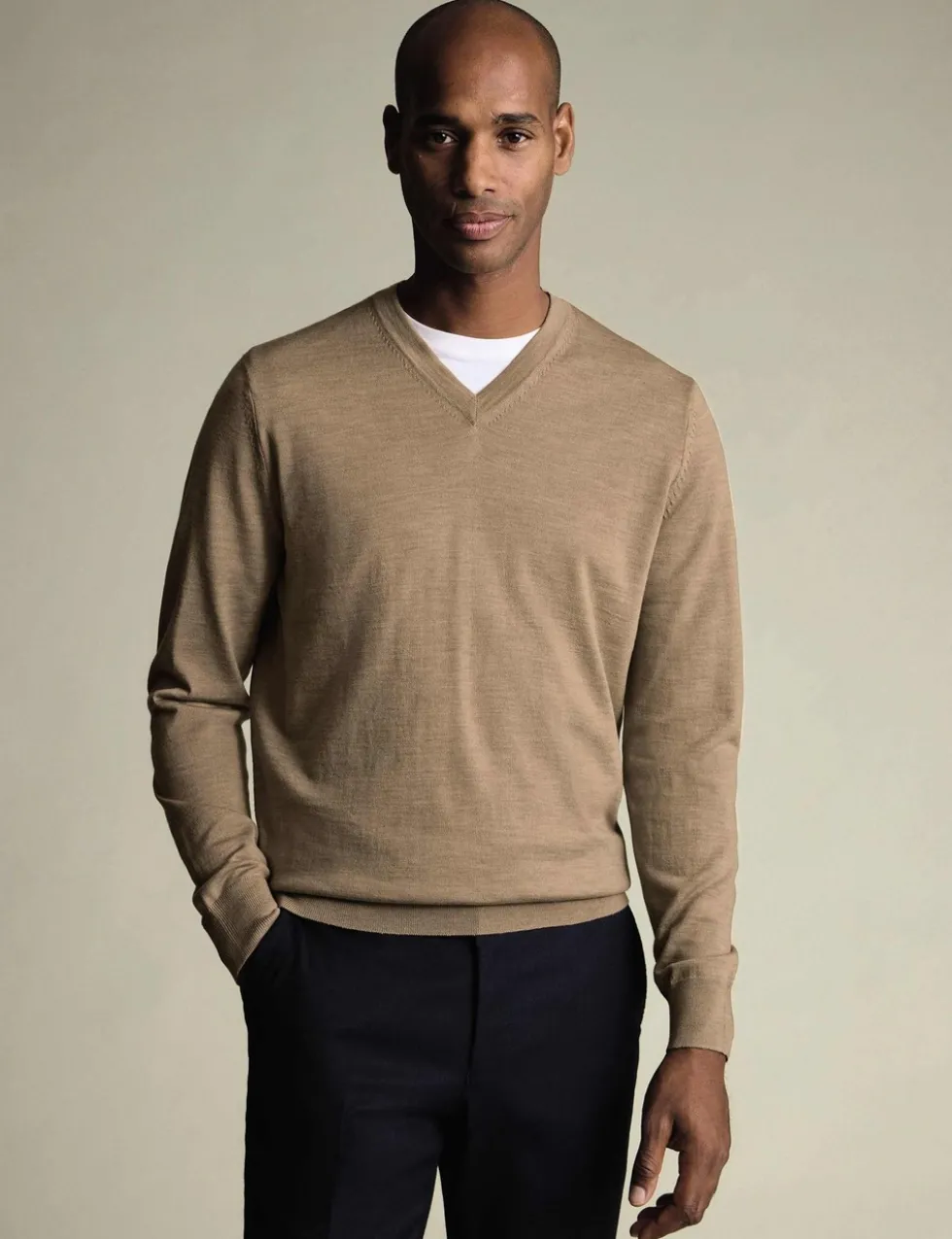 Pure Wool V-Neck Jumper