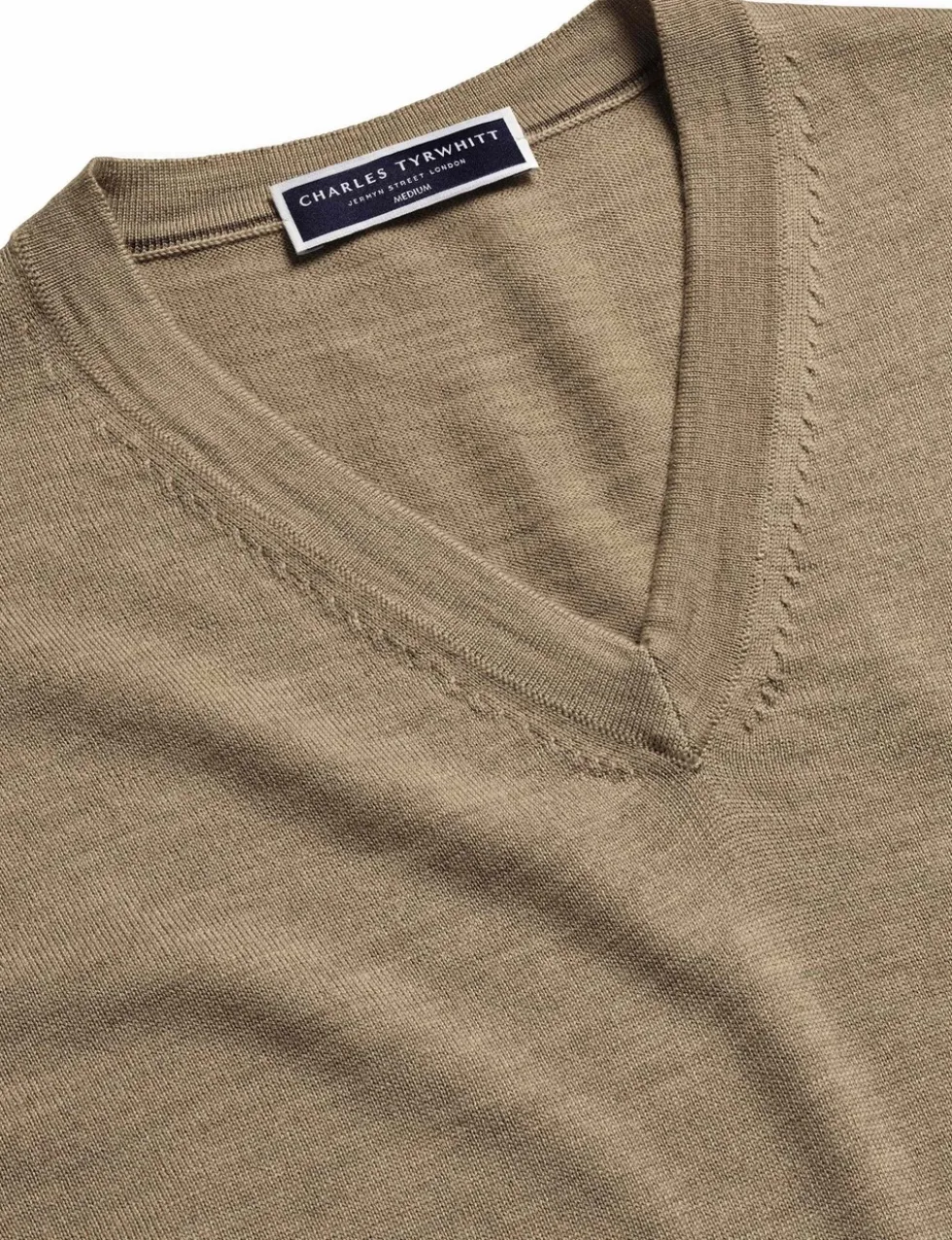 Pure Wool V-Neck Jumper