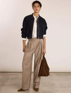 Pure Wool Wide Leg Trousers