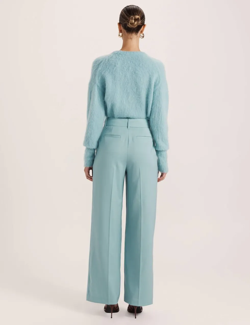 Pure Wool Wide Leg Trousers