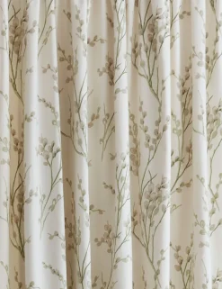 Pussy Willow Pure Cotton Pencil Pleat Curtains