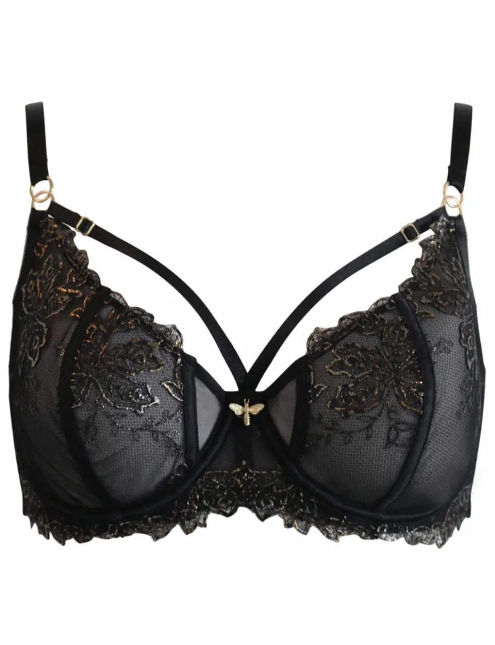 Queen Bee Embroidered Wired Balcony Bra