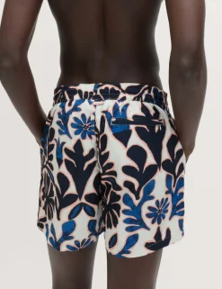 Quick Dry Floral Print Swim Shorts