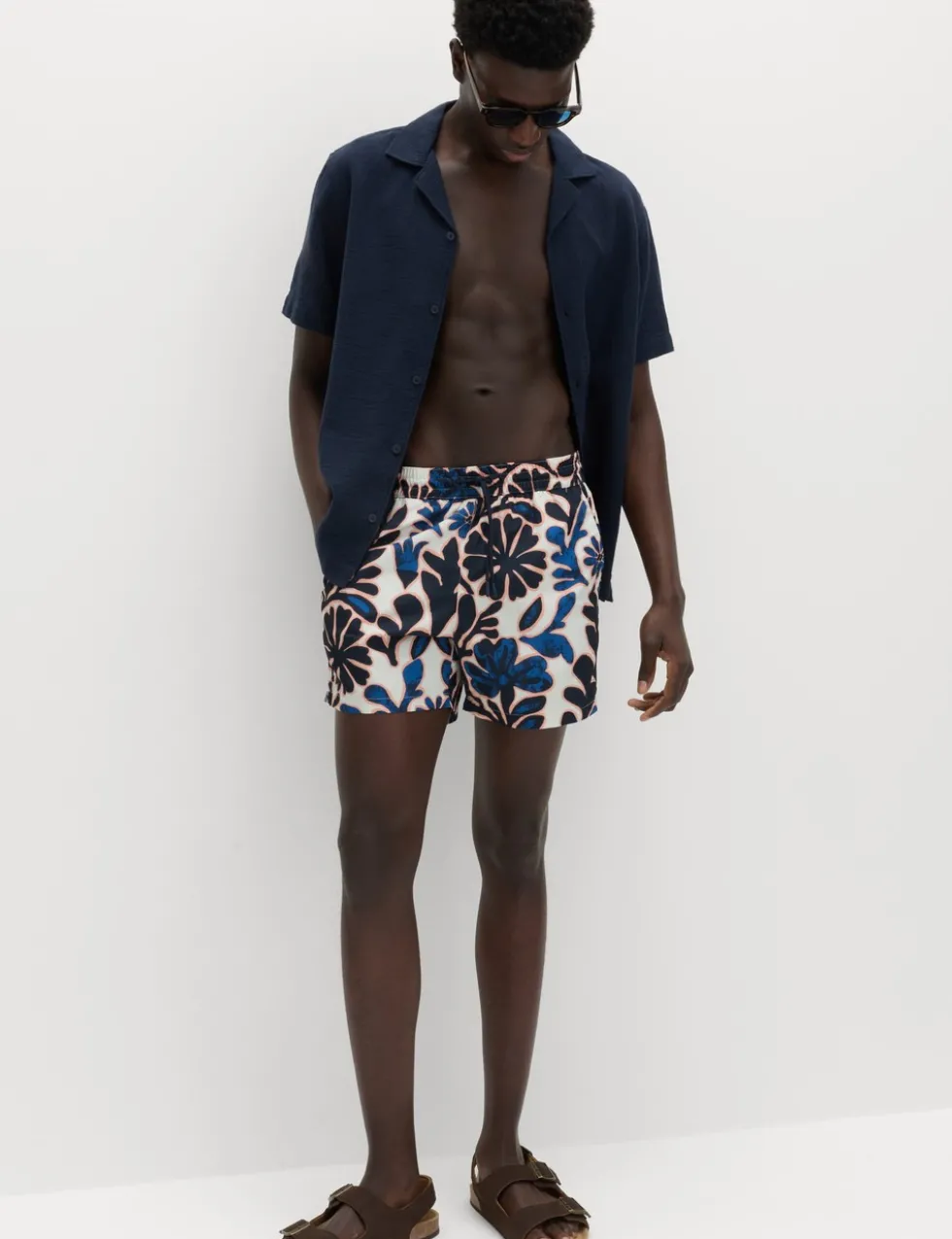 Quick Dry Floral Print Swim Shorts