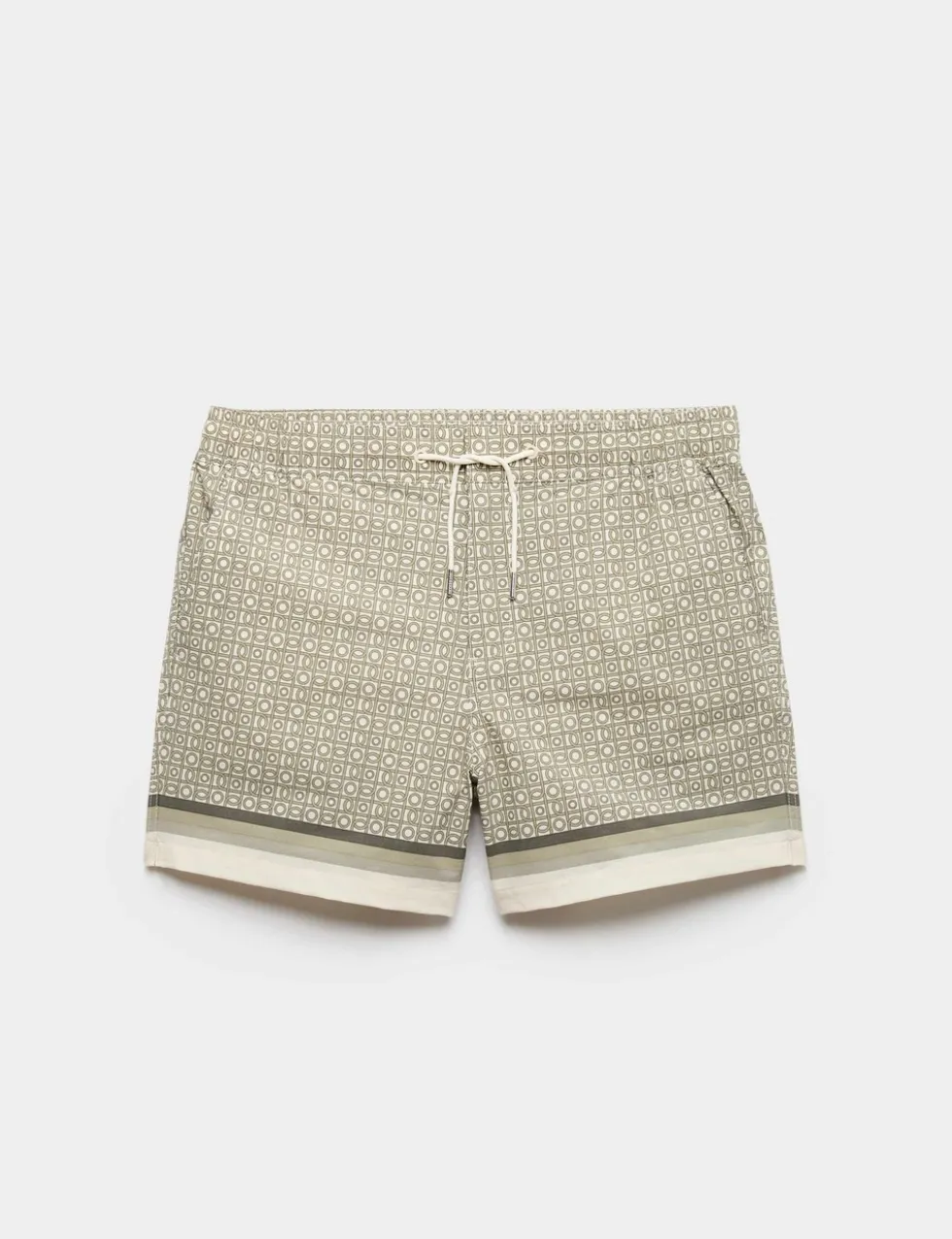 Quick Dry Geometric Print Swim Shorts