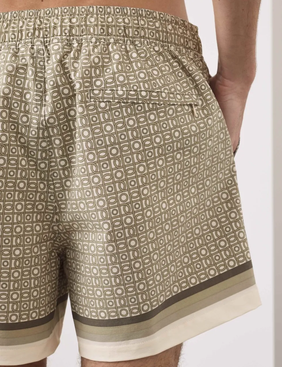 Quick Dry Geometric Print Swim Shorts