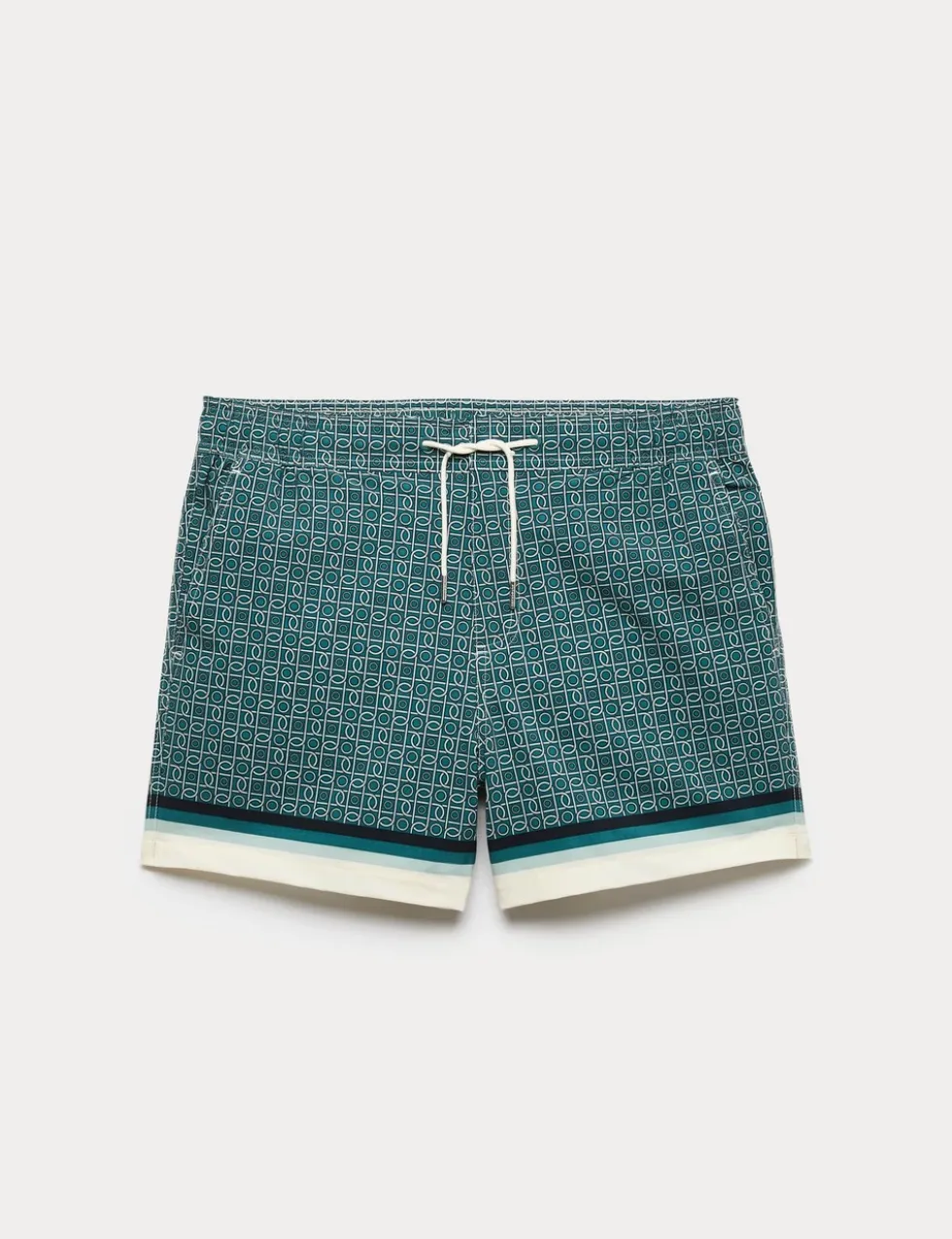 Quick Dry Geometric Print Swim Shorts