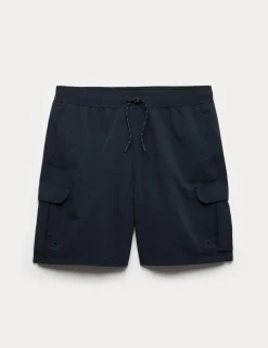 Quick Dry Longer Length Cargo Swim Shorts