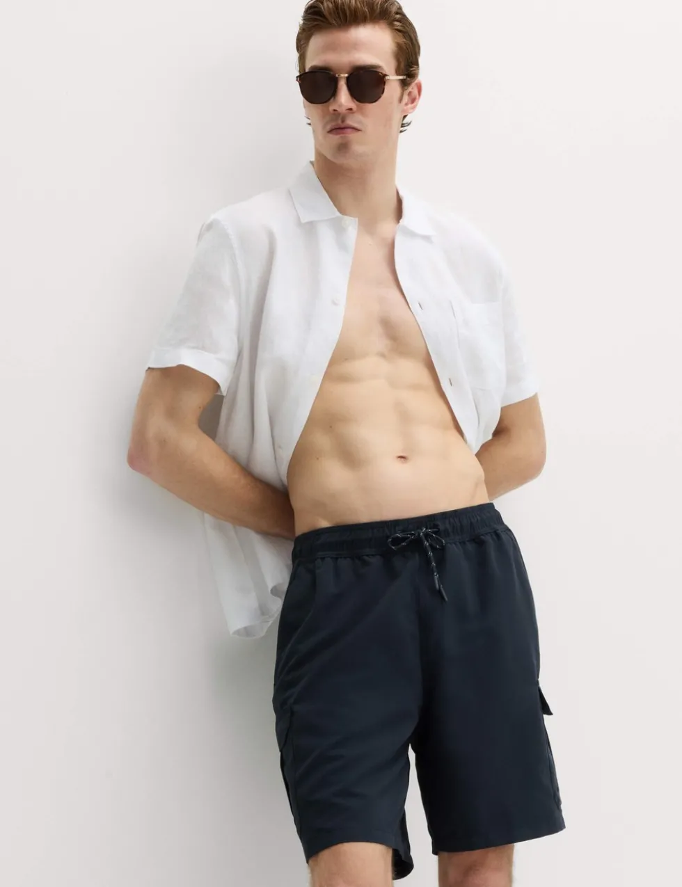 Quick Dry Longer Length Cargo Swim Shorts