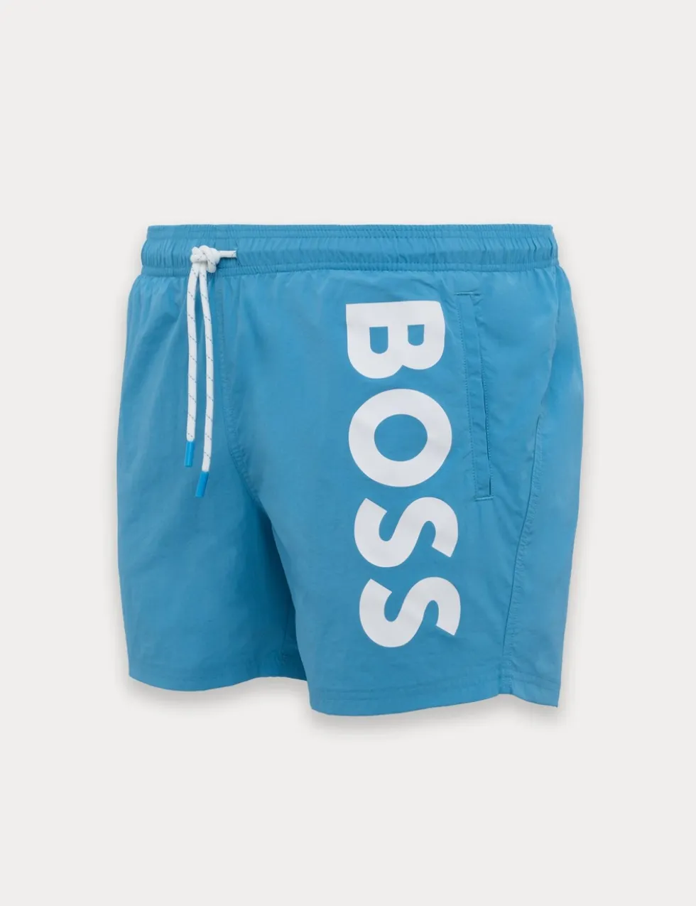 Quick Dry Pocketed Logo Graphic Swim Shorts