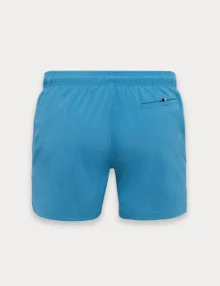 Quick Dry Pocketed Logo Graphic Swim Shorts