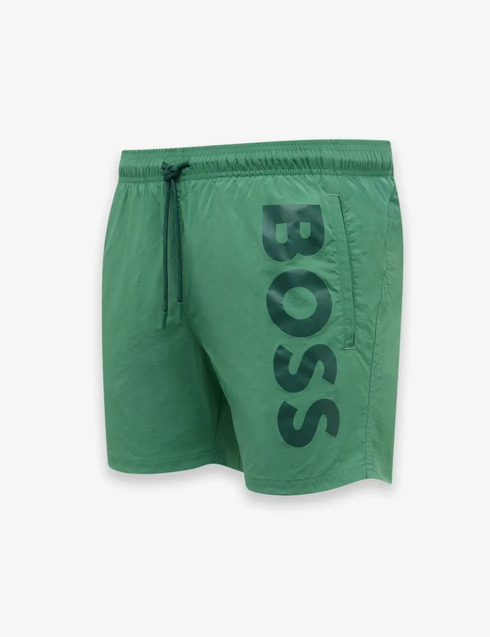 Quick Dry Pocketed Logo Graphic Swim Shorts