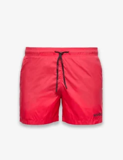 Quick Dry Pocketed Logo Swim Shorts