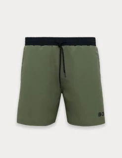 Quick Dry Pocketed Piped Swim Shorts