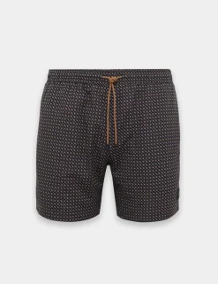 Quick Dry Pocketed Printed Swim Shorts