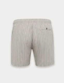 Quick Dry Pocketed Striped Swim Shorts