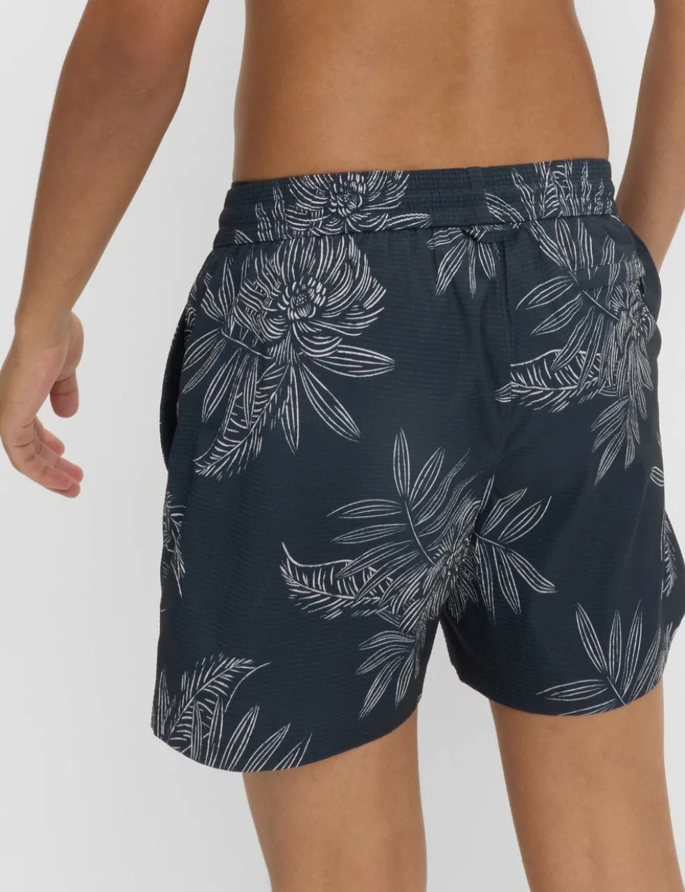 Quick Dry Printed Textured Swim Shorts