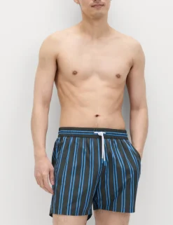 Quick Dry Striped Swim Shorts